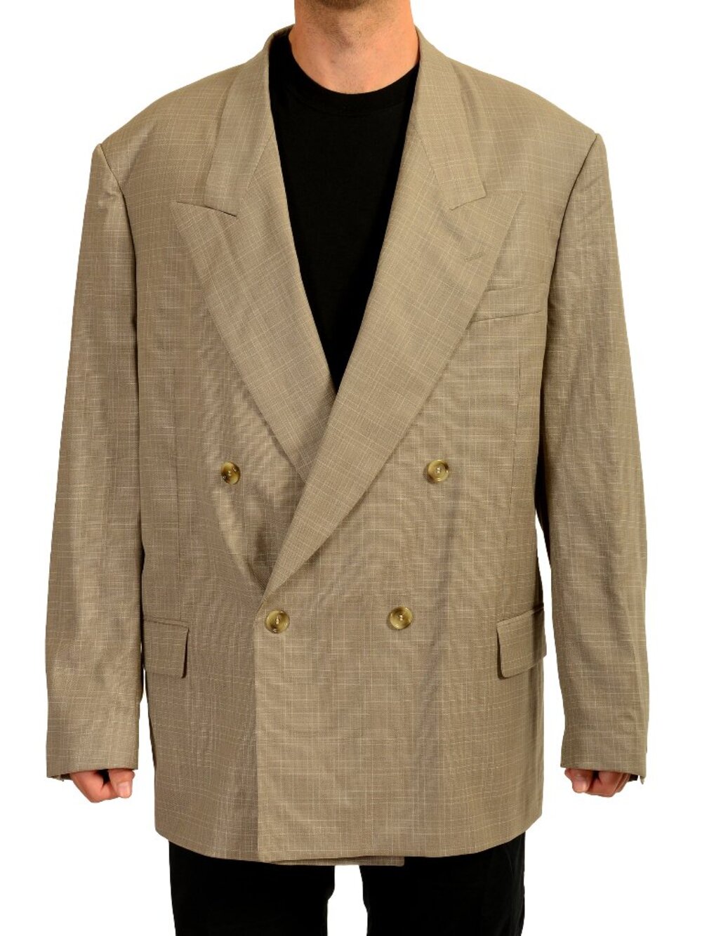 Hugo Boss Men's "H-Boss92-J" Relaxed Fit 100%Wool Plaid Blazer US 44R IT 54R